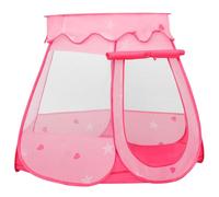 Tente de jeu en polyester imperméable - Rose - 102 x 102 x 82 cm - Avec design en maille - Tente de jeu pour tout-petits avec joli motif imprimé - Avec sac de transport et instructions de montage