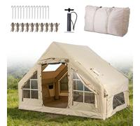 Tente de Jeu Gonflable for Toutes Les Saisons, Tente Gonflable en Tissu Oxford imperméable, fenêtres et Portes avec Maille, Double Porte de Tente