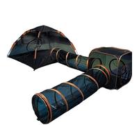 Tente de jeu portable pour animal domestique avec tunnel, parc interactif pour chats, chiens, lapins et petits animaux, design visuel en maille pour plus de sécurité et de plaisir