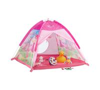 Tente de jeu pour enfants 0,6 kg 2 ouvertures tente de jeu rose pliable léger