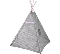 Tente de jeu pour enfants 160 cm - Tipi Deko Tente - Couleur : gris avec étoiles