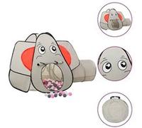 Tente de Jeu pour Enfants avec 250 Balles Tunnel de Jouet Maison Gris vidaXL