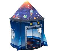 Tente de Jeu pour Enfants - AMOUNE - Fusée Astronaute Espace - Bleu - Mixte - 53"" H x 40"" D