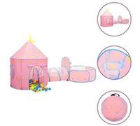Tente de jeu pour enfants avec 250 balles Rose 301x120x128 cm Rose G