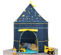Tente de Jeu pour Enfants avec étoiles Lumineuses tipi Tente de Jeu Château de Princesse Tente pour intérieur et extérieur Maison de Jeu Cadeau d'anniversaire(Bleu Lune)