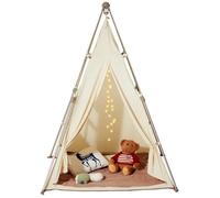 Tente De Jeu Pour Enfants-Duoku-Tente Tipi Pour Enfants De 1 À 5 Ans-Tente Pliable Pour Tout-Petits Avec Tapis, Fenêtres-Beige