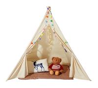 Tente de Jeu pour Enfants-Duoku-Tipi pour 1-5 Ans-Tapis et Balles en Peluche, Fenêtres, Intérieur et Extérieur, Garçons et Filles