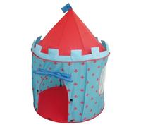 Tente de Jeu pour Enfants ROBA - Forteresse avec Porte et Fenêtres - Bleu / Rouge