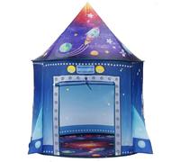 Tente de Jeu pour Enfants Rocket Playhouse Tout-Petit Garçons Tente Intérieur Extérieur Vaisseau Spatial Astronaute Pop-up Espace Portable Jouet sensorielle Tente Costume Fête Cadeau d’Anniversaire