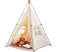 Tente de jeu pour enfants Tipi Tente pliante pour jeunes enfants 128x125x175cm Maison de jeu