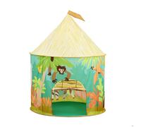 Tente de jeu Relaxdays Jungle, pour enfants, tente jungle intérieure, H : 125 x 95 cm, tente pliable avec porte, colorée