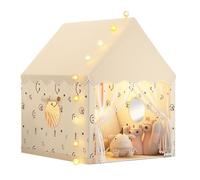 Tente de jeu secrète pour enfants - Base secrète - Pour filles et garçons - Château - Petite maison - Base secrète - Beige
