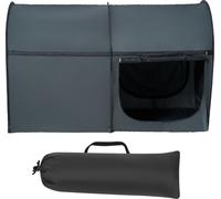 Tente de lit SucceBuy, tissu Pongee, 4 portes, tiges en fibres de 0,28 pouces, pleine taille, 70 % d'opacité, respirant, convient aux enfants et aux adultes, toit de protection visuelle pour dormir