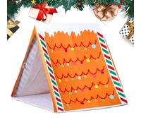 Tente De Noël en Bonhomme De Pain D'Épice - Maison De Rêve Festive pour, Structure De Jeu Intérieur Léger Et Démontable | Décoration De Fête Hivernale pour Salon, Chambre Et Arrière-Plan Photo