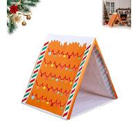 Tente de Noël Maison en Pain d'Épices, Tentes de Noël Marron Amusantes pour Les Soirées Pyjamas, Légère, Démontable et Petite Taille, Où Les Rêves Fêtes Trouvent Un Foyer (Orange)