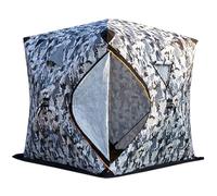 Tente de pêche à glace isolée, abri pop-up style moyeu pour 3 à 5 personnes, bidon de glace portable avec sac de transport, maison de glace d'hiver thermique