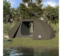 Tente de pêche avec toit marron 514 x 465 x 187 cm, en polyester, imperméable, pliable, pour le camping et la pêche, portable avec sac de transport