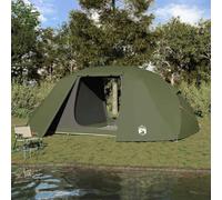 Tente de pêche avec toit, vert olive, 514 x 465 x 187 cm, polyester, imperméable, pliable, pour camping et aventures en plein air