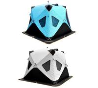 Tente de Peche Hiver Tente de pêche sur Glace épaisse à 4 Couches, abri d'hiver, Tente Camping par Temps Froid(Silver L)