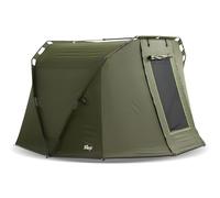 Tente de pêche Lucx® Caracal pour 1 à 2 personnes, bivouac, 2 personnes, tente de pêche à la carpe, à dôme, 295 x 290 x 165 cm, tente de camping à colonne d'eau de 10 000 mm