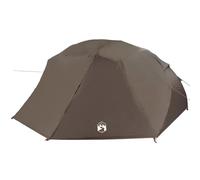 Tente de pêche Marron avec Toit et évent 514 x 465 x 187 cm, Polyester imperméable, Structure en Fibre de Verre, Pliable et Portable pour Camping et Sorties en Plein air