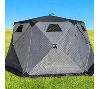 Tente de pêche sur glace, abri escamotable léger pour 3 à 5 personnes, isolation pour froid extrême -30 °C, pliable jusqu'à 100 x 28 x 28 cm, sac de transport inclus