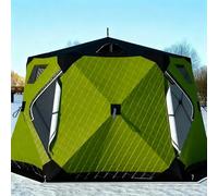 Tente de pêche sur glace, abri escamotable léger pour 3 à 5 personnes, isolation pour froid extrême -30 °C, pliable jusqu'à 100 x 28 x 28 cm, sac de transport inclus