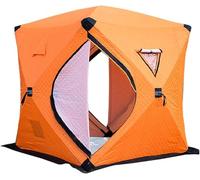 Tente de pêche sur glace, abri pop-up pour adultes, Shanty hexagonal isolé avec grande zone de pêche, facile à installer pour une utilisation en groupe