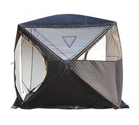 Tente de pêche sur glace - Abri portable isolé avec cordes coupe-vent, fond imperméable, idéal pour les jardins et les parcs