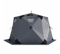 Tente de Pêche sur Glace D'extérieur,épais Tapis de Pêche sur Glace et Sac de Rangement,Capacité D'environ 6-8 Personnes,Cabine de Pêche sur Glace Pliable Et Portable Grey