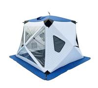 Tente de pêche sur glace portable avec design étanche, installation facile, comprend des ancres, des cordes de serrage et un sac de transport pour 3 à 6 personnes en plein air pour la pêche d'hiver