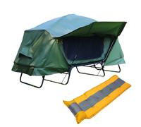 Tente De Pêche Surélevée, Lit De Camp Pliant Avec Double-Toit Single+AirPad