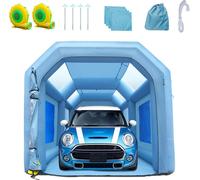 Tente de peinture gonflable portable pour peinture en spray 480 + 750 W, 5 x 2,2 x 2,1 m Protection de pulvérisation Cabine de peinture pour projets de bricolage, outil de peinture automatique de lois