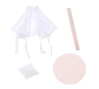 Tente de petite maison de poupée tendance pour les aventures en plein air Jeu de rôle Tissu robuste Peut être personnalisé avec des peintures Accessoire Tente de camping miniature