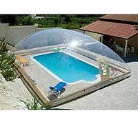 Tente De Piscine À Dôme Gonflable Couverture À Bulles Transparentes Jumbo Pour Nager Les Jours De Pluie, 7*4*3M