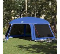 Tente de piscine avec toit amovible, parois en filet, bleu azur, 670 x 590 cm, imperméable, portable, pour piscines rondes jusqu'à 488 cm de diamètre, protection UV, camping familial, expérience de