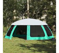 Tente de piscine avec toit amovible, parois en filet, vert océan, 690 x 690 cm, tente de camping d'extérieur imperméable pour famille, protection pop-up contre le soleil et la pluie
