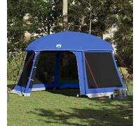 Tente de piscine bleu azur avec toit amovible, parois en filet, 512 x 458 cm, polyester 185T, imperméable, pour piscines rondes jusqu'à 400 cm, protection de camping en plein air