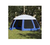 Tente de piscine moustiquaire amovible parois maille bleu azur