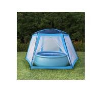 Tente de piscine Tissu 660x580x250 cm Bleu