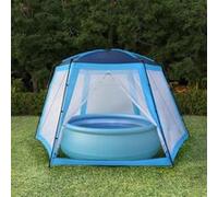 vidaXL Tente de Piscine Abri de Soleil Tente de Plage Abri de Protection UV Auvent Jardin Terrasse Cour Extérieur Tissu 660x580x250 cm