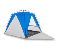 Tente de plage 4 personnes Bleu azur imperméable à libération rapide - Polyester 190T enduit PU pour bac à sable côté piscine, canopy pliable portable avec sacs à sable pour extérieur, plage, camping