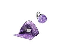 Tente De Plage/ Abri de Plage Instantanée Anti UV Pop-up Portable Automatique violet pour 1 à 3 Personnes avec rideau 165 x 150 x 100 cm