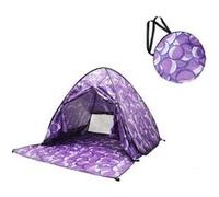 Tente De Plage/ Abri de Plage Instantanée Anti UV Pop-up Portable Automatique violet pour 1 à 3 Personnes avec rideau 165 x 150 x 100 cm