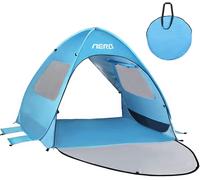 Tente de plage AERB BT001A 150x130cm, abri soleil léger et bien ventilé bleu