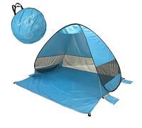 Tente de Plage Anti UV, Pop-up pliable et portable avec son sac - Bleu HobbyTech