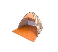 Tente de plage automatique à ouverture rapide en 2 secondes avec protection UV et imprimés élégants pour le camping, la randonnée, les voyages, rayures bleu foncé (rayures oranges)
