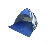 Tente de plage automatique à ouverture rapide en 2 secondes avec protection UV et imprimés élégants pour le camping, la randonnée, les voyages, rayures bleu foncé (rayures bleu foncé)