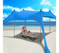 Tente de plage, Auvent de plage, 4 poteaux, Pop, 4 sacs de sable, cordes à vent, multicolore, plusieurs tailles(Style 1,300 * 300 * 200CM)