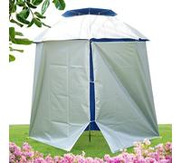 Tente de plage avec parasol, abri avec parapluie pour le soleil | Parapluie avec auvent pour pluie, couverture de parapluie abri solaire, de plage imperméable, auvent de protection solaire pour